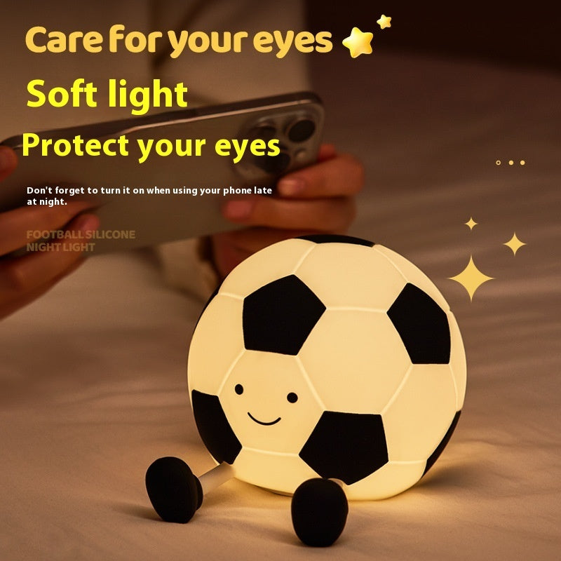 Football Silicone Night Lamp – Soft Glow Bedside Sleep Light