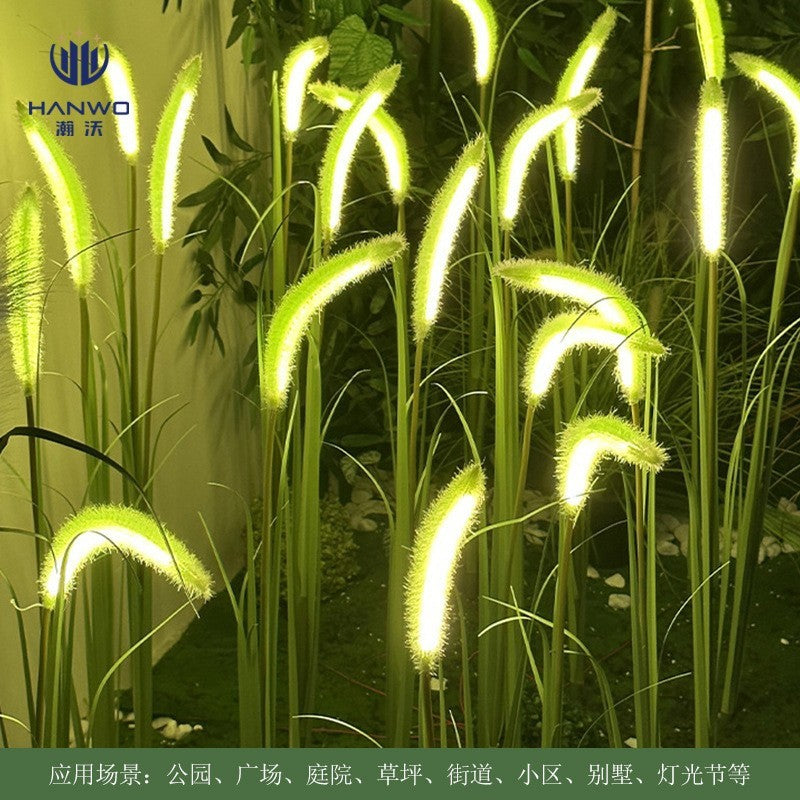 Outdoor Solar Dogtail Grass Lamp – Simulation LED Lawn Decoration