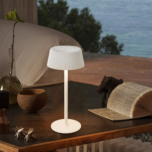 USB Charging Wireless Dining Table Ambient Light – Modern Pleated Design