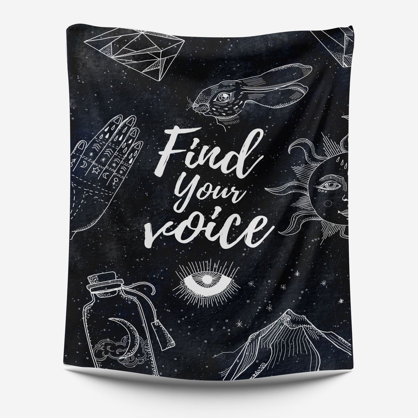 Line Moon Tapestry – Nordic Minimalist Wall Decor