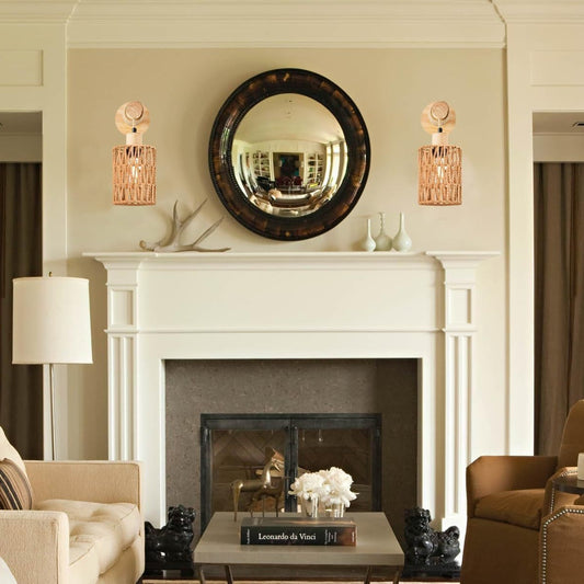 Wooden Bedroom Farmhouse Country Wall Lamps