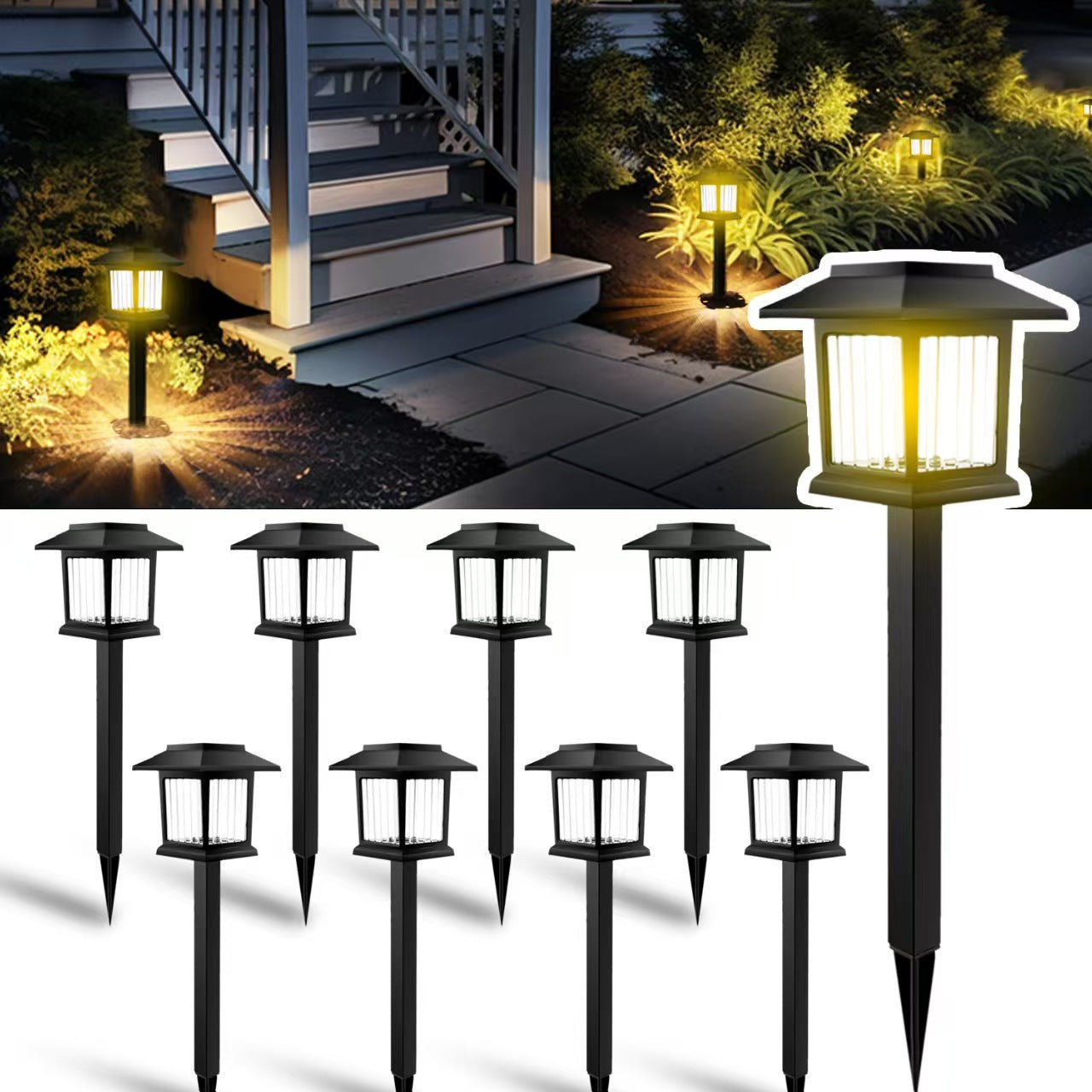 Solar Landscape Plug-in Garden Lamp – Outdoor Waterproof LED Lighting