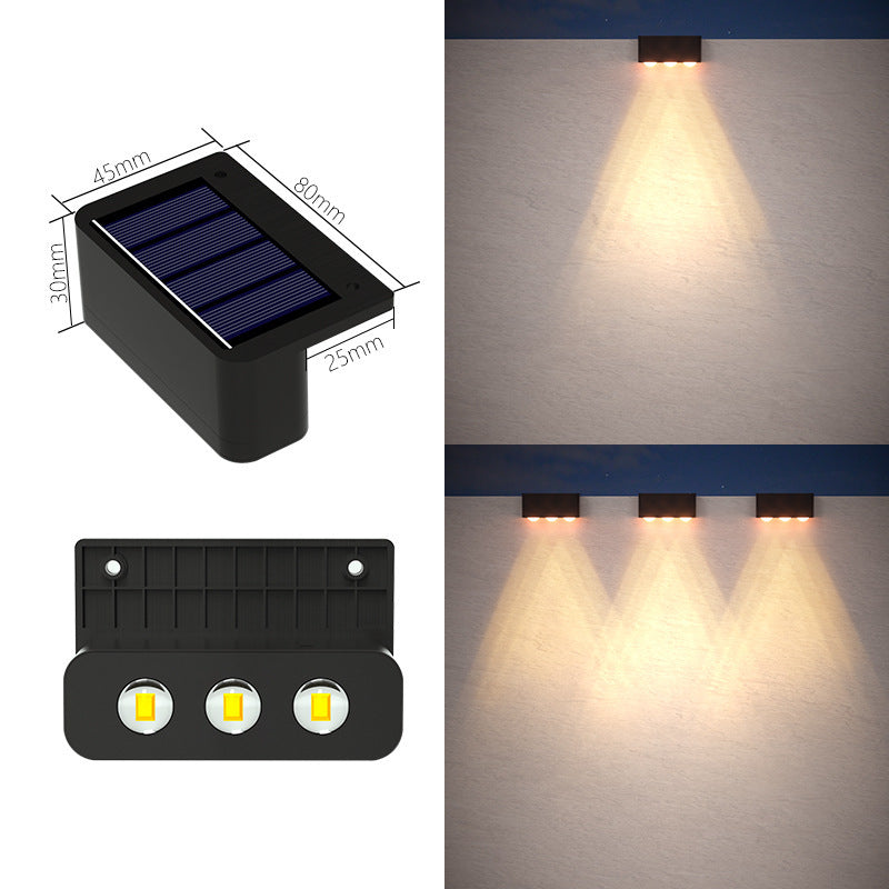 LED Aisle Fence Light Solar Energy Wall Lamp – Abstract Design, Outdoor Rainproof