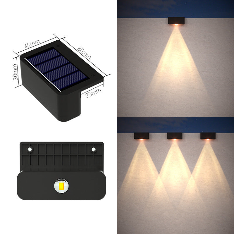 LED Aisle Fence Light Solar Energy Wall Lamp – Abstract Design, Outdoor Rainproof