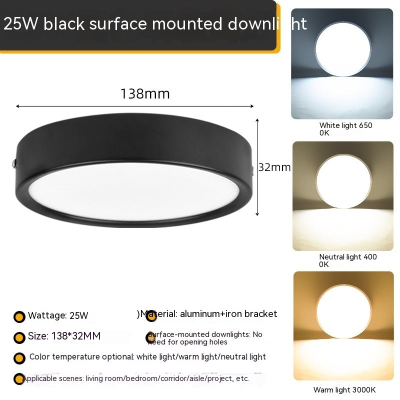 Ultra-Thin Folding LED Surface Mounted Downlight – Punch-Free, Modern