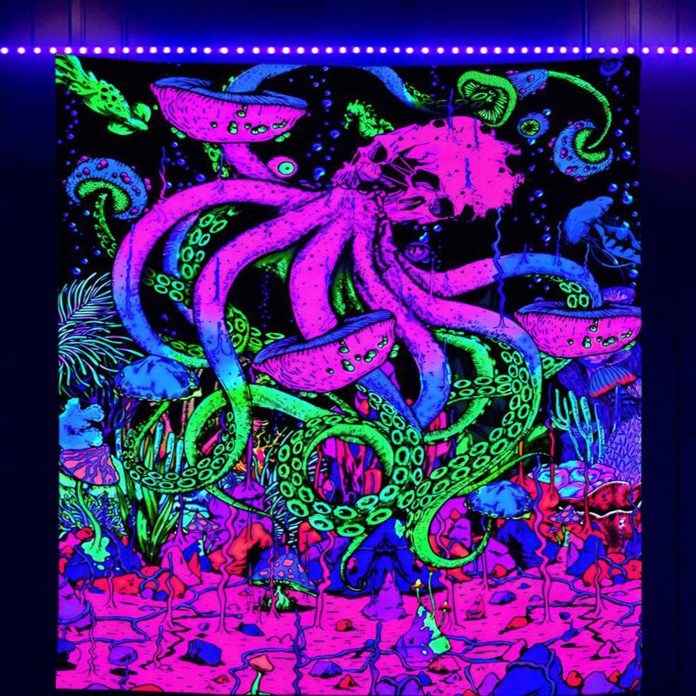 Fluorescent Print Tapestry – Luminous Wall Hanging for Chic Home Interiors