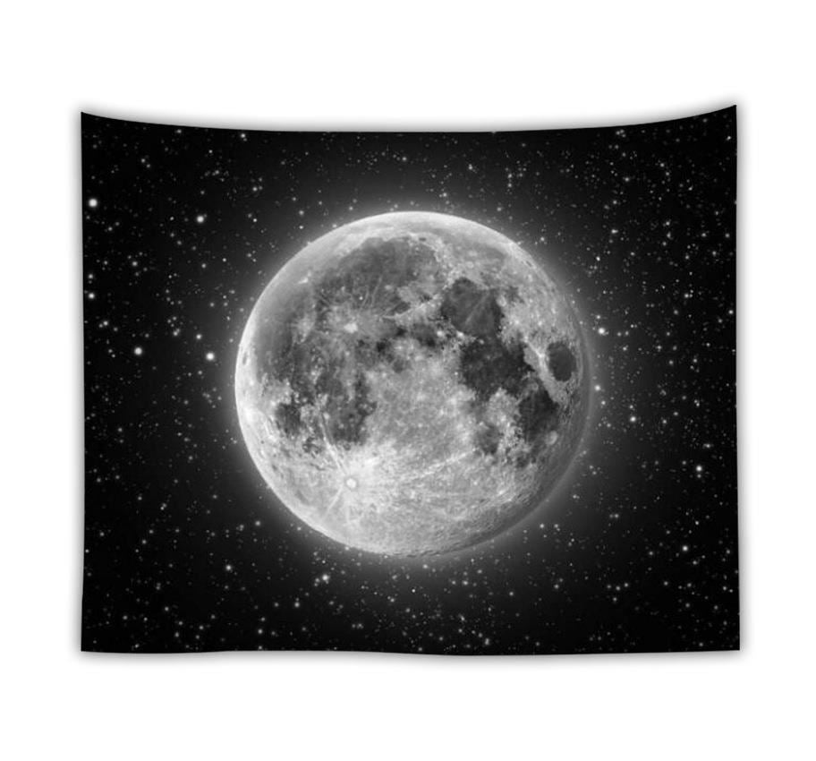 Ocean Moon Nature Wall Tapestry – Digital Print Polyester Dorm Decor