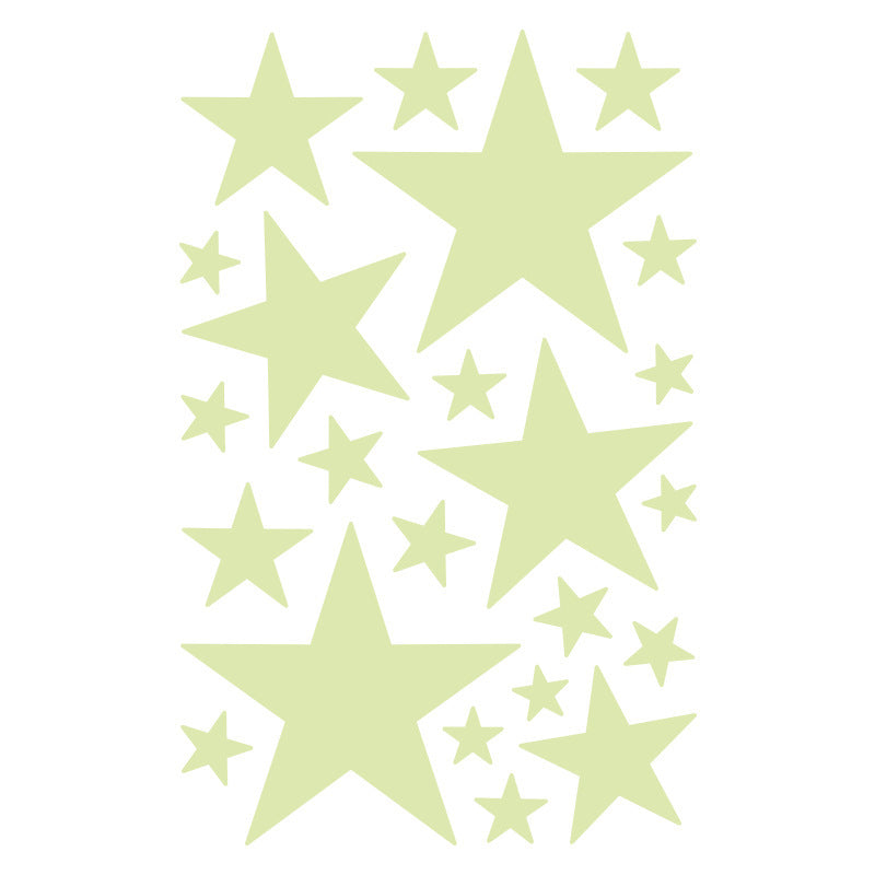 Creative DIY Fluorescent Star Moon Stickers Removable Wall Stickers