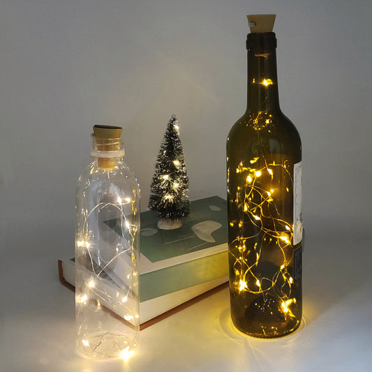 Solar Bottle Cap Lamp – Copper Wire String, Decorative LED Lights