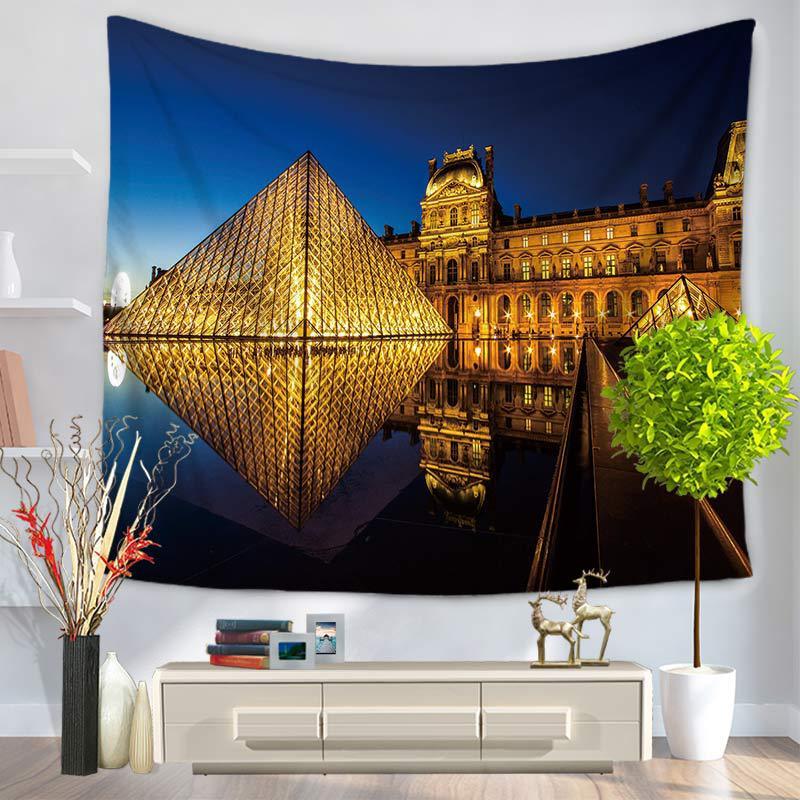 Fashion Art Building Tapestry – Stylish Lightweight Polyester Wall Hanging
