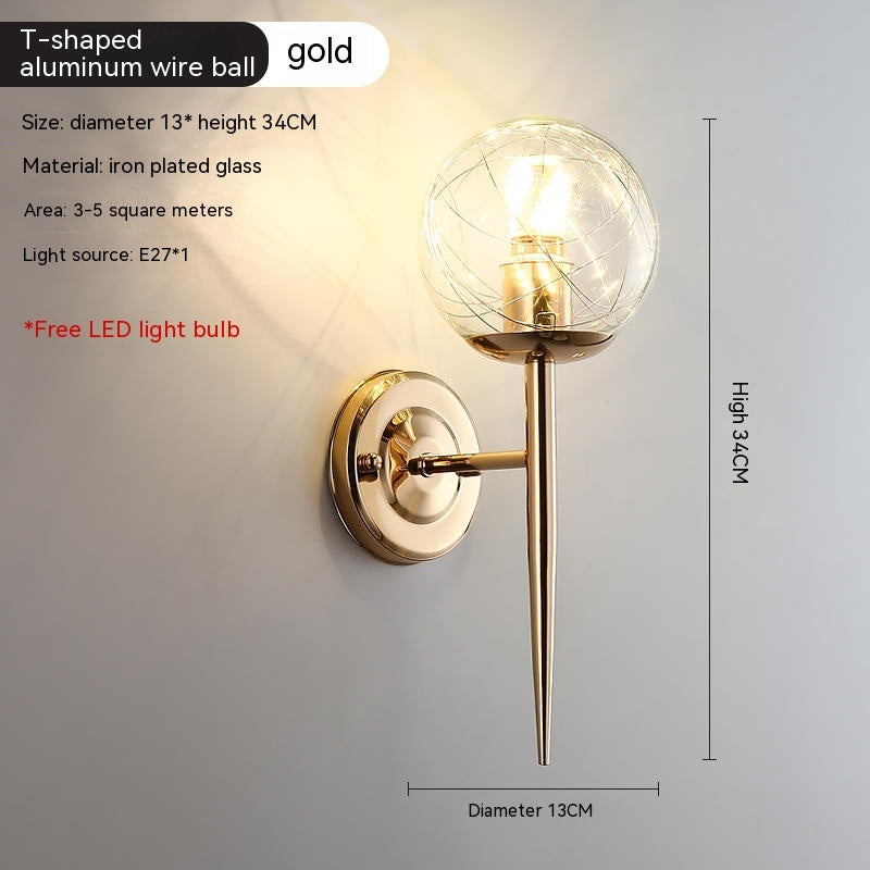 Light Luxury Crystal Lamp – Nordic Style with Stainless Steel Body