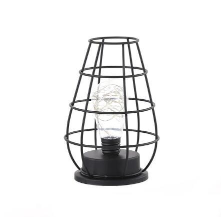 Minimalist Hollow Wine Bottle Table Lamps – Creative Iron Reading Lamp