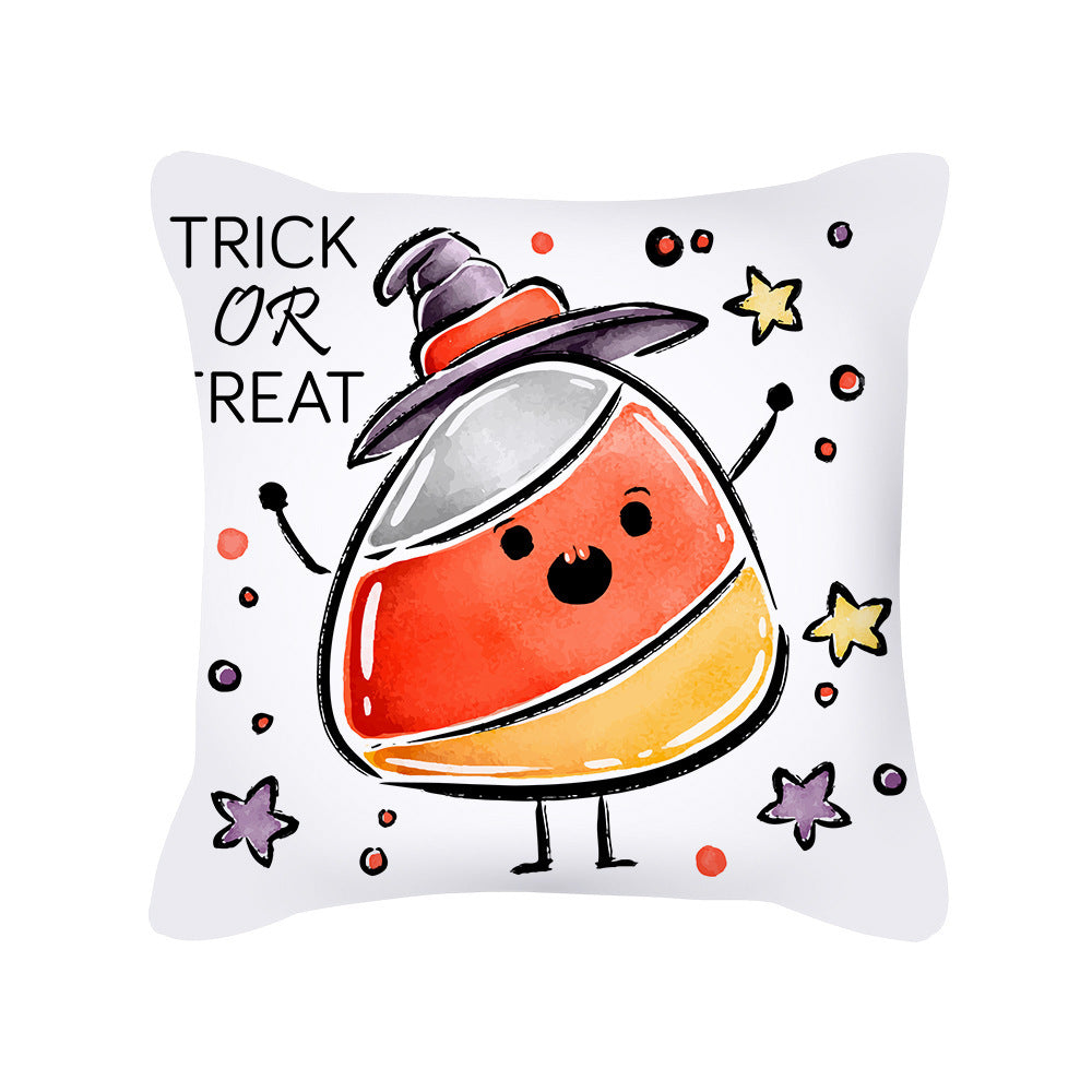 Pumpkin Cute Ghost Peach Skin Halloween Pillowcase Amazon Home Pillowcase Cushion Cover