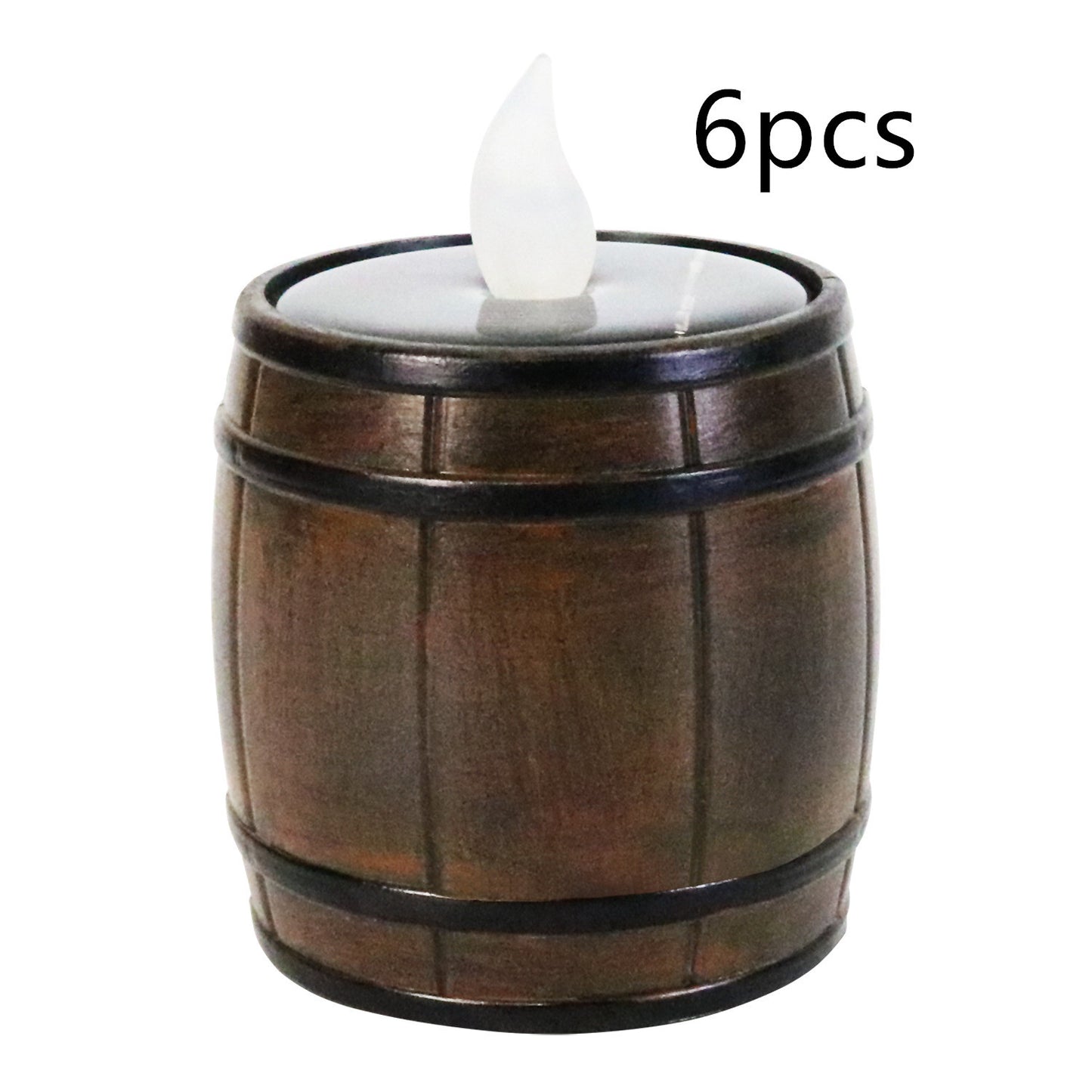 Solar Simulation Wine Barrel LED Light – Retro Decorative Warm White Lamp