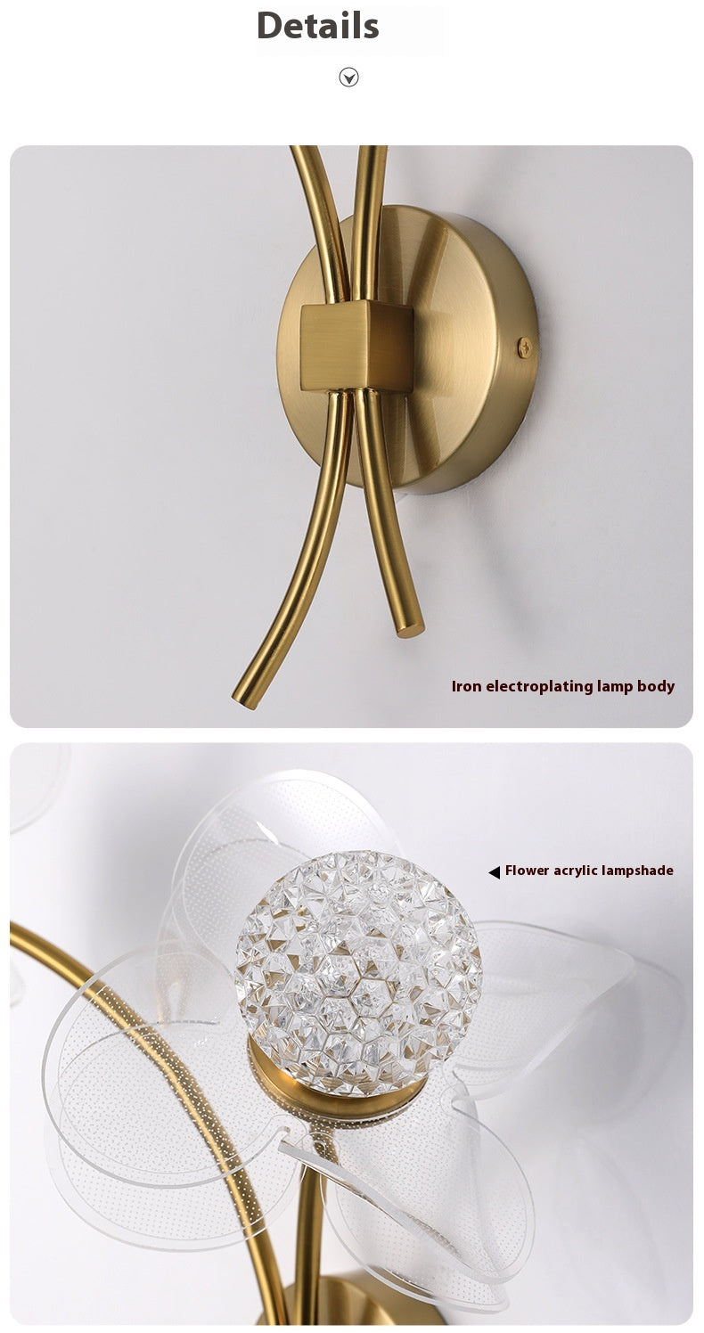 LED Flower Wall Lamp – Modern Bedroom Bedside Lighting