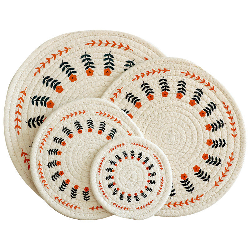 Nordic Cotton Printed Placemat Tray Coaster