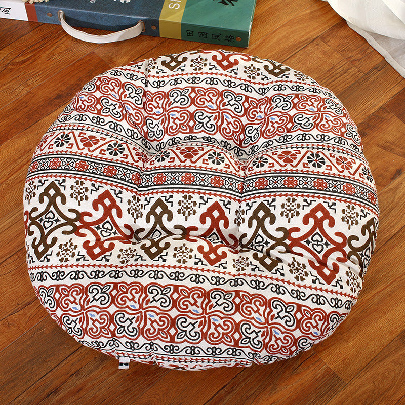 Round Thickened Stool Seat Cushions Cotton And Linen Bay Window