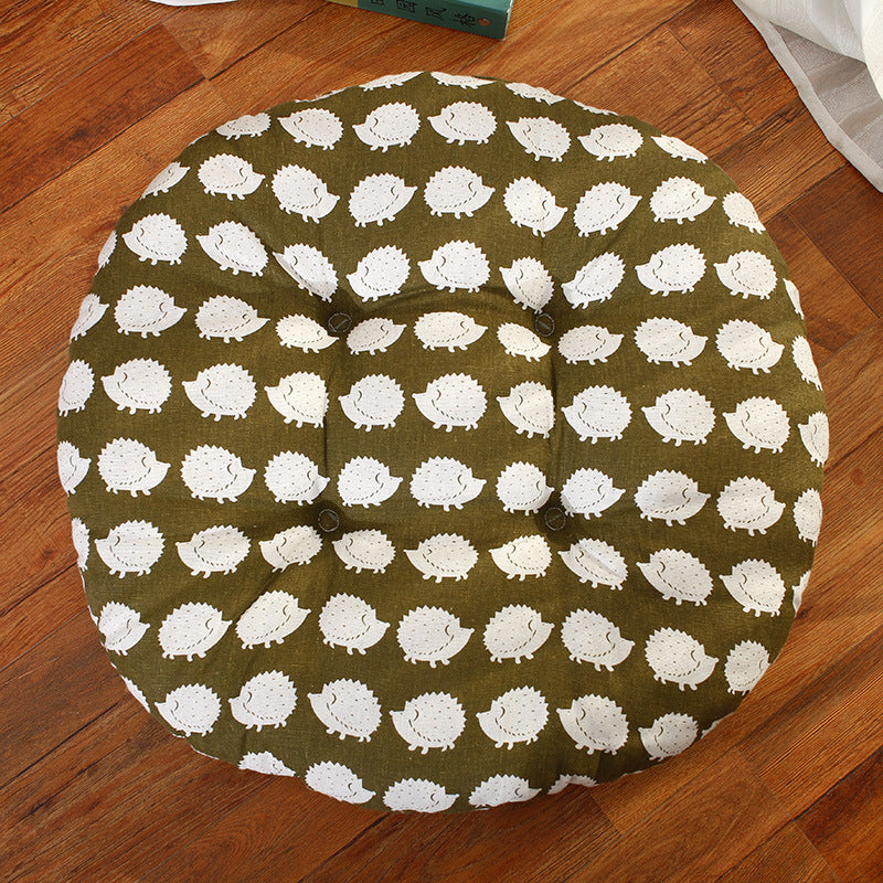 Round Thickened Stool Seat Cushions Cotton And Linen Bay Window