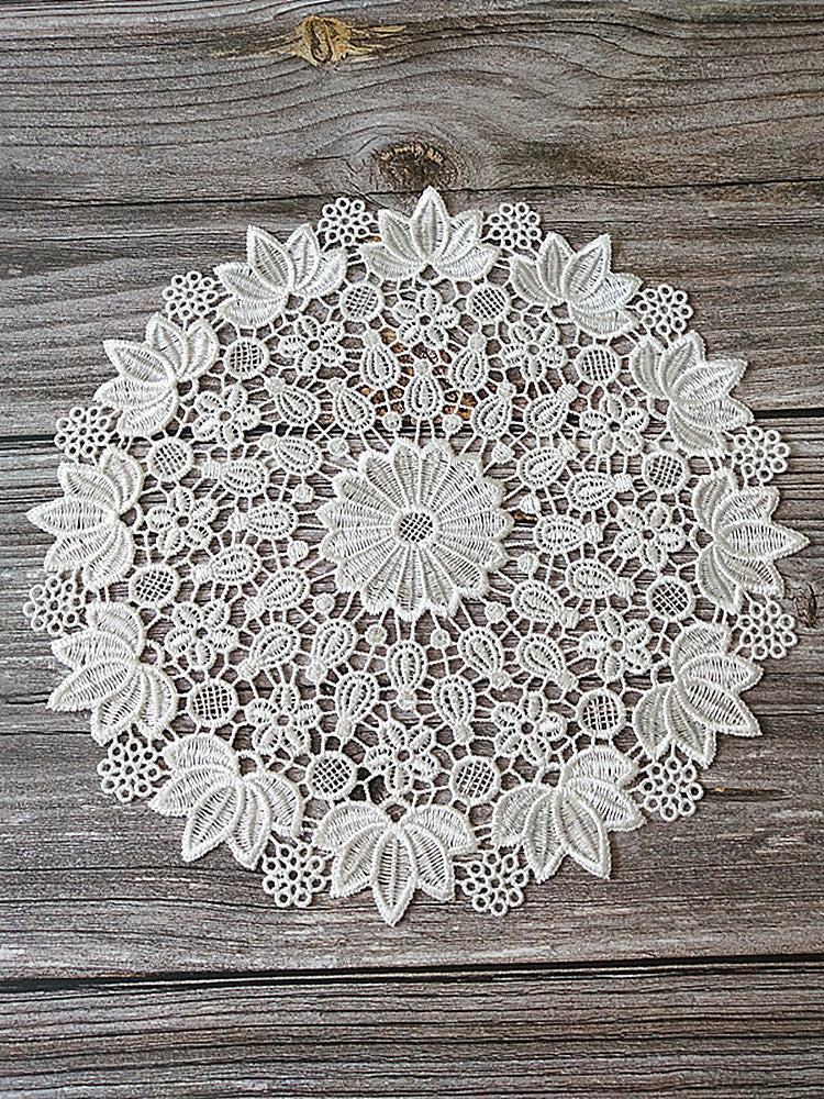 Round Dining Table  Coaster Plate Cloth Coasters Korean European Lace