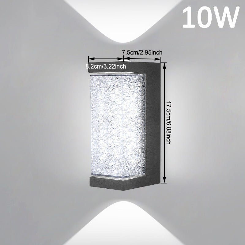 Modern Minimalist Crystal Wall Lamp – Round & Square Designs, Warm and White Light