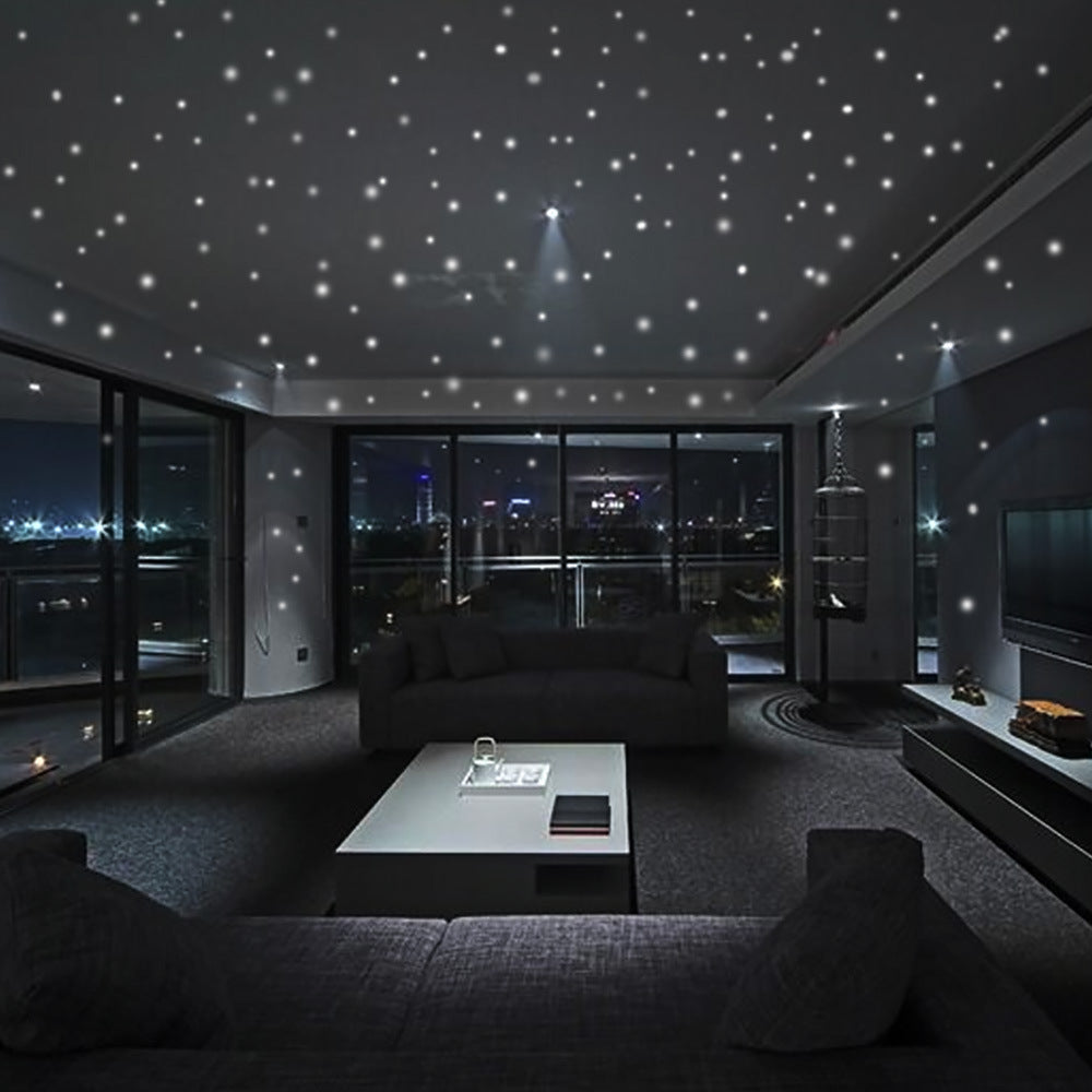 Bedroom And Living Room Decoration Luminous Dot Moon Wall Sticker