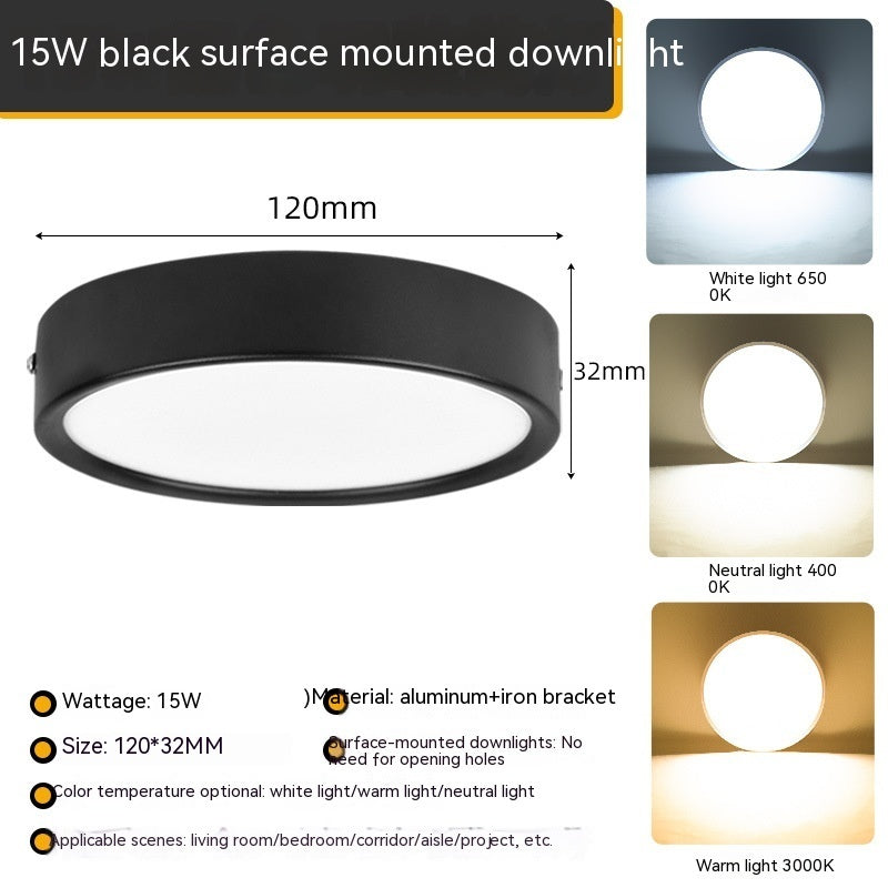Ultra-Thin Folding LED Surface Mounted Downlight – Punch-Free, Modern