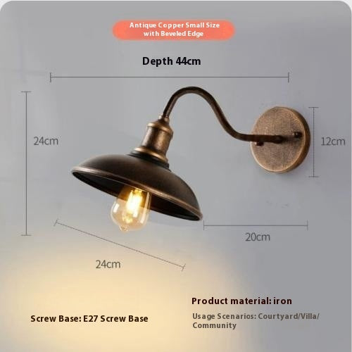 Outdoor Waterproof Wall Lamp Retro Iron Art Lamps