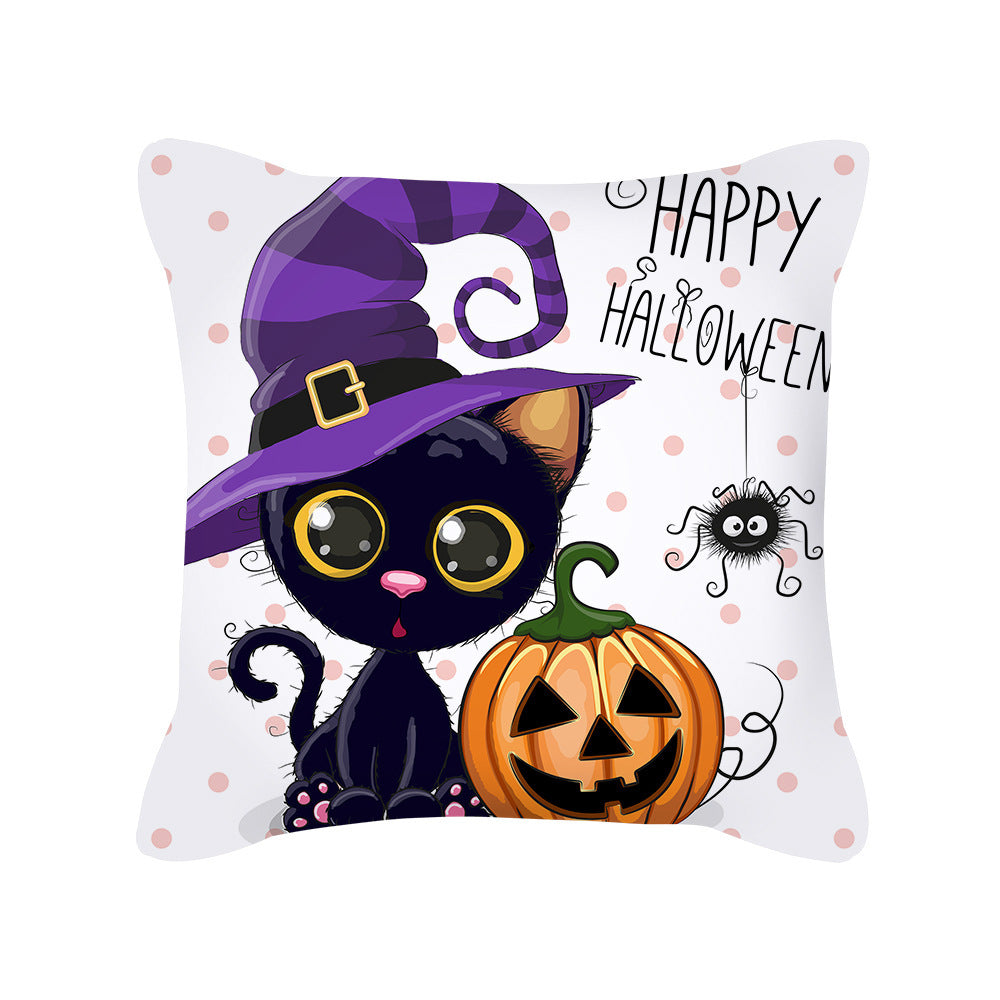 Pumpkin Cute Ghost Peach Skin Halloween Pillowcase Amazon Home Pillowcase Cushion Cover