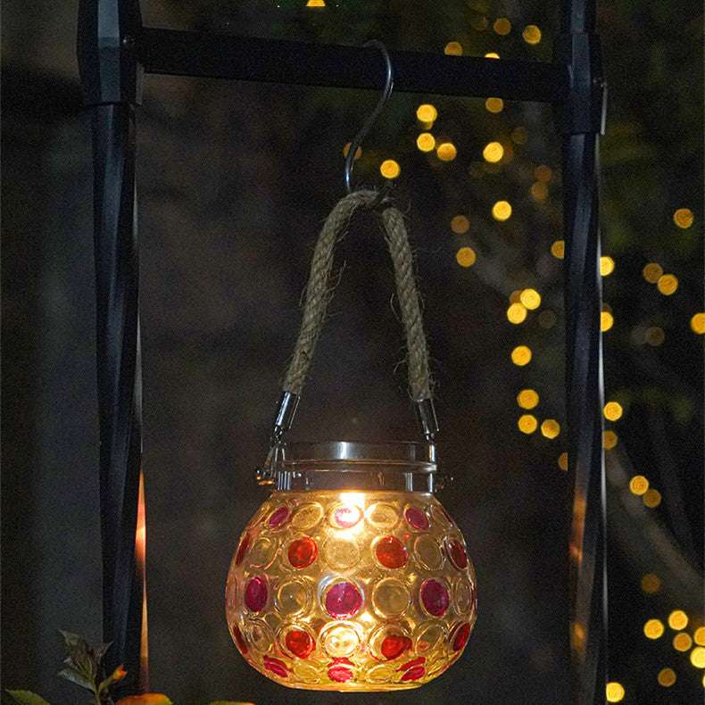 Solar Decorative Wave Point Night Light – Waterproof Outdoor Balcony Lamp