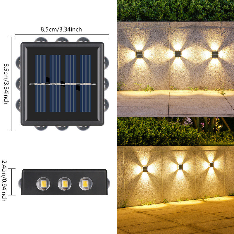 Solar Outdoor Convex Wall Lamp – Courtyard Spotlight & Garden Wall Washer
