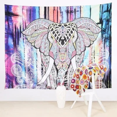 Elegant European Classical Home Decor Tapestry Elephant – Plush and Versatile