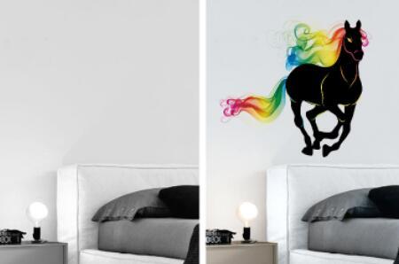 Color Horse Wall Sticker Pvc