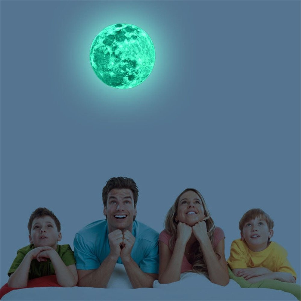 Wall stickers Luminous Moon PVC stickers Light stickers Fluorescent stickers YQ Series Luminous stickers Moon