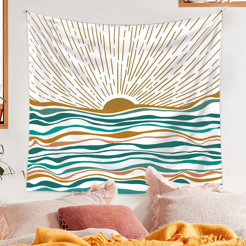Boho Lines Tapestry – Minimalist Wall Hanging for Modern Homes