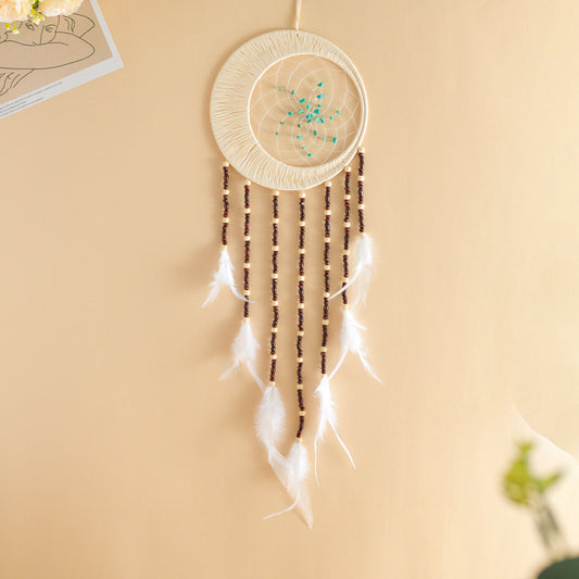 Bohemian Tassel Dreamcatcher Wall Hanging – Handcrafted Feather Tapestry Décor