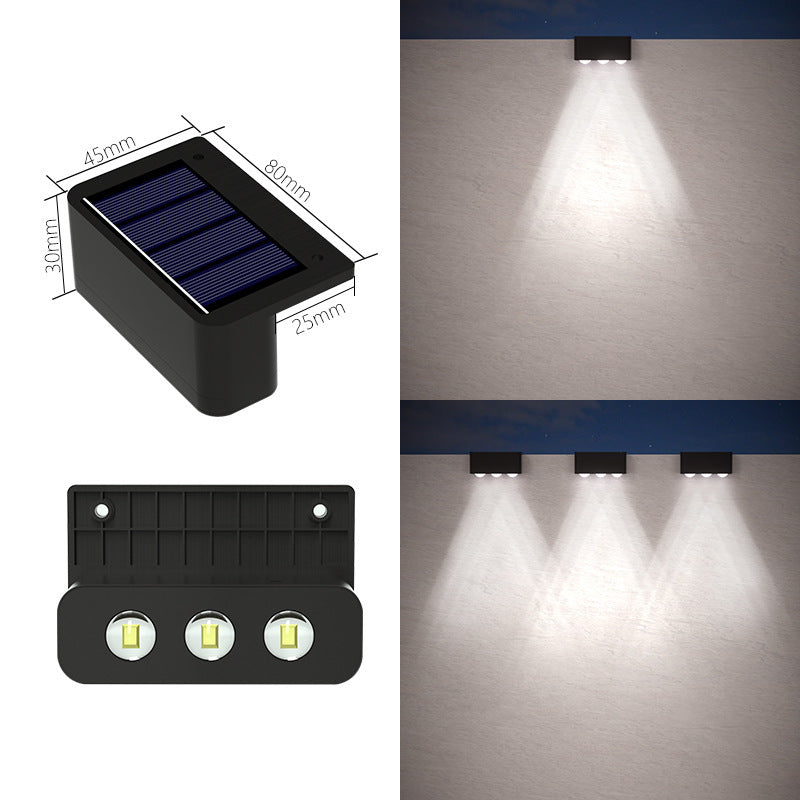 LED Aisle Fence Light Solar Energy Wall Lamp – Abstract Design, Outdoor Rainproof
