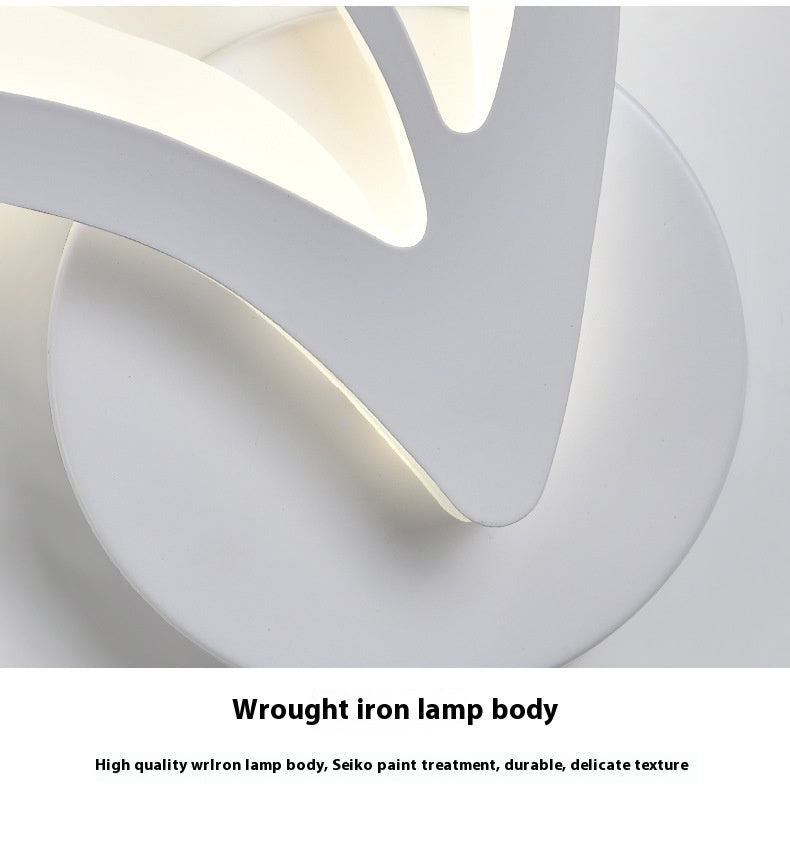 Modern Minimalist Iron Wall Lamp – Stylish Bedside & Staircase Lighting