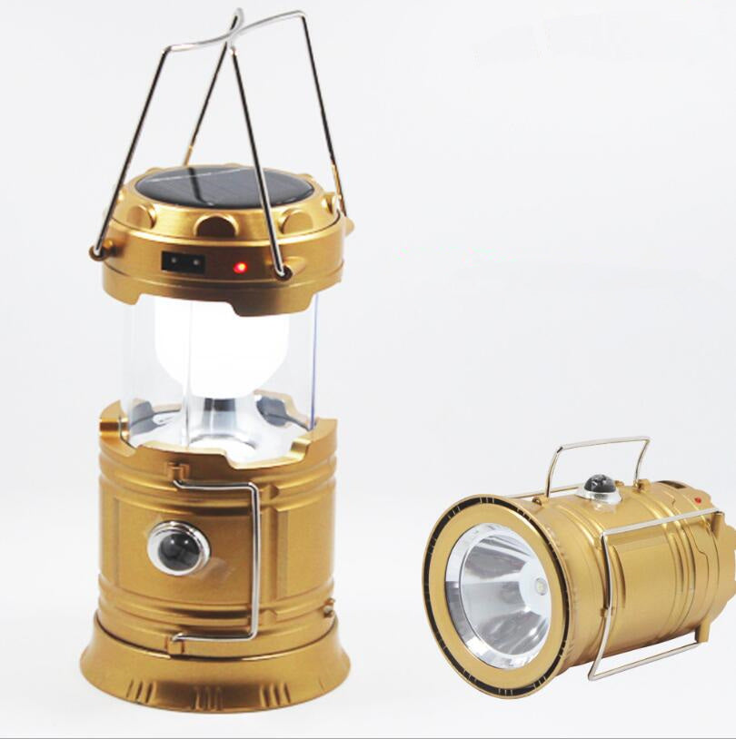 LED Solar Camping Lantern – Collapsible Waterproof USB Rechargeable Light
