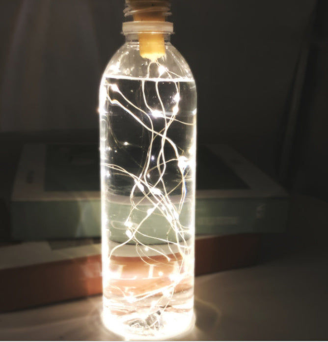Solar Bottle Cap Lamp – Copper Wire String, Decorative LED Lights