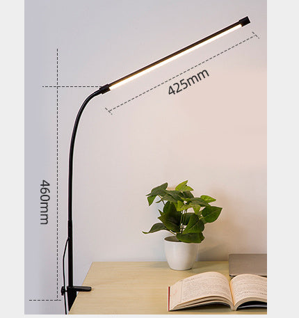 Long Arm Reading Table Lamp with Clamp – USB Powered, Eye-Friendly Design