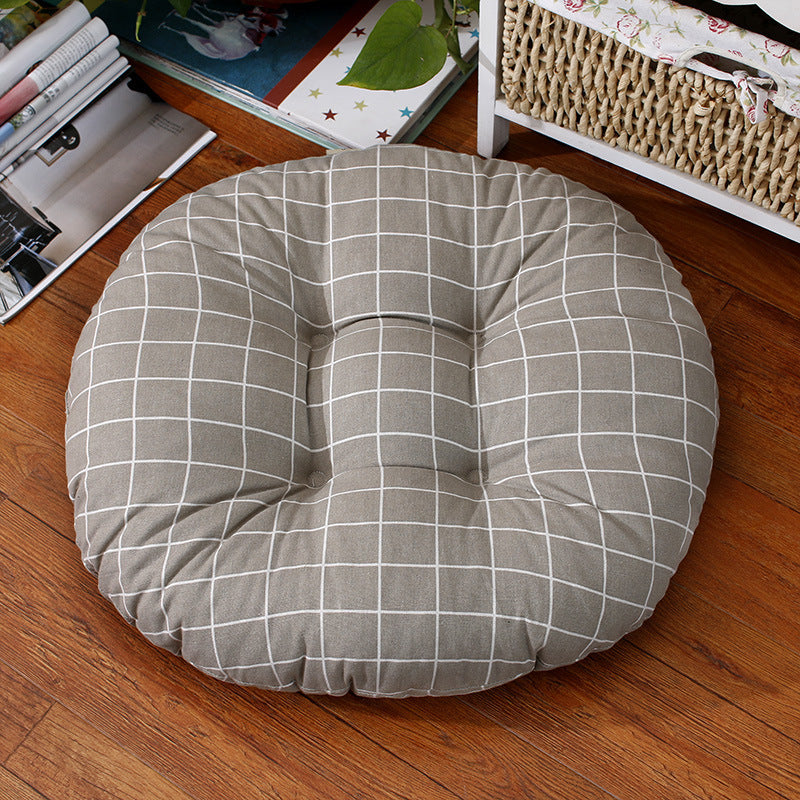 Round Thickened Stool Seat Cushions Cotton And Linen Bay Window