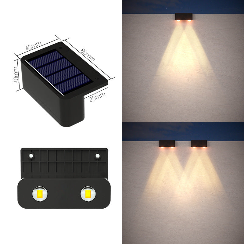 LED Aisle Fence Light Solar Energy Wall Lamp – Abstract Design, Outdoor Rainproof