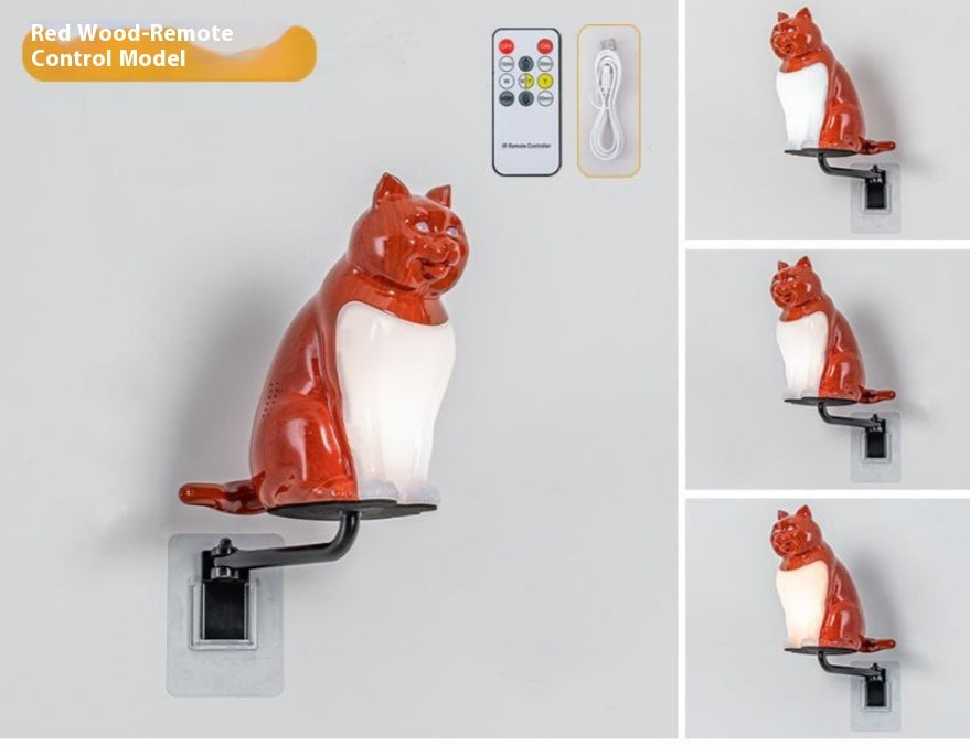 Creative Wall Lamp USB Charging Cat Ornaments Decorative Night Light