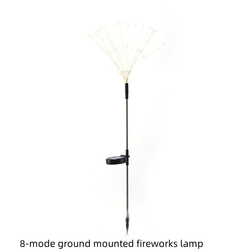 Solar Powered Lawn Ground Mounted Fireworks Lamp