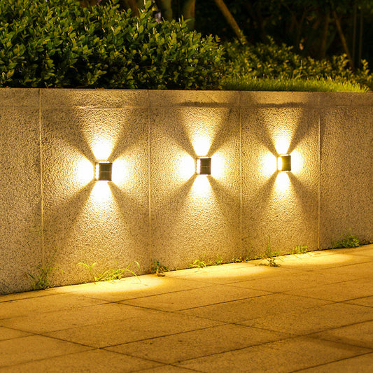 Solar Outdoor Convex Wall Lamp – Courtyard Spotlight & Garden Wall Washer