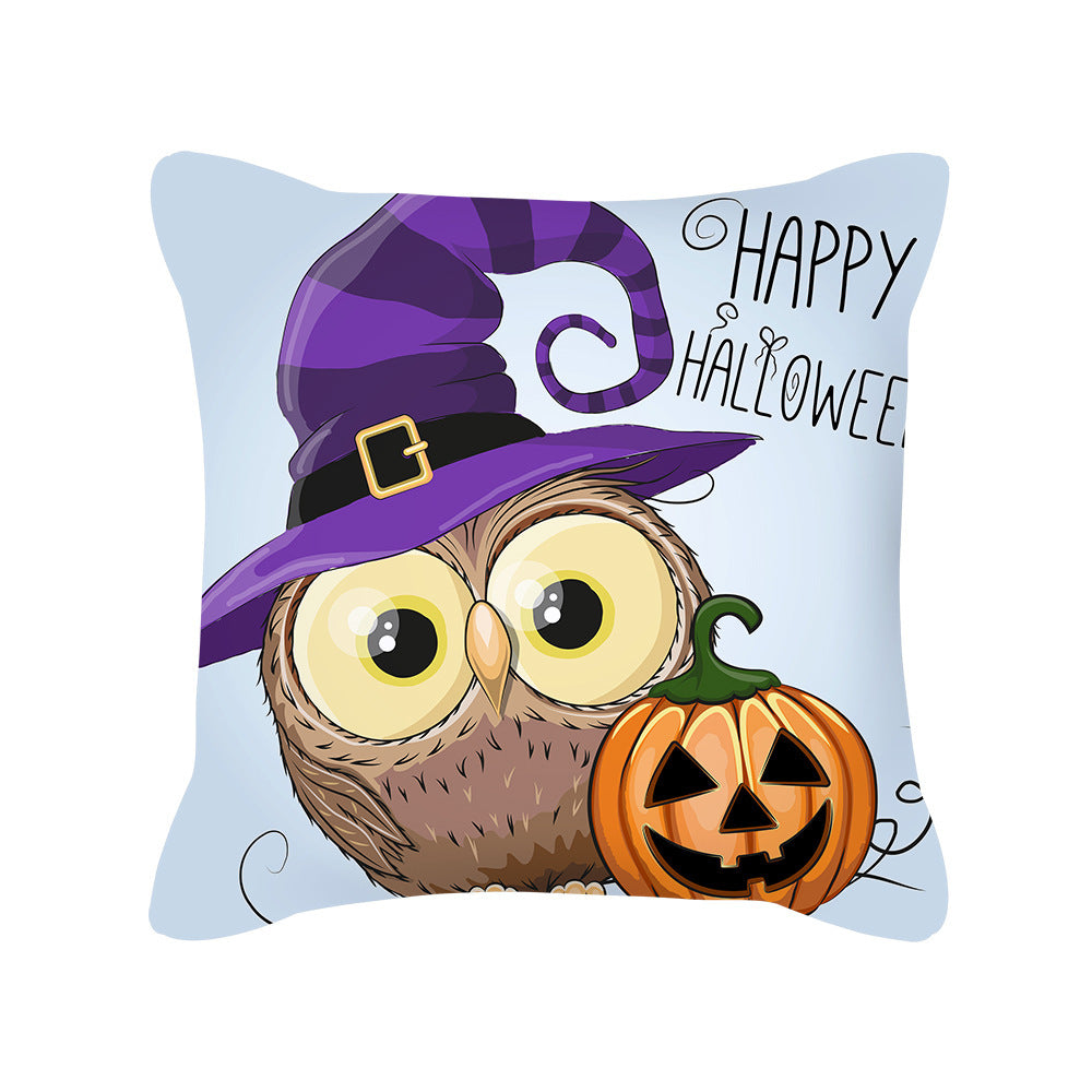 Pumpkin Cute Ghost Peach Skin Halloween Pillowcase Amazon Home Pillowcase Cushion Cover
