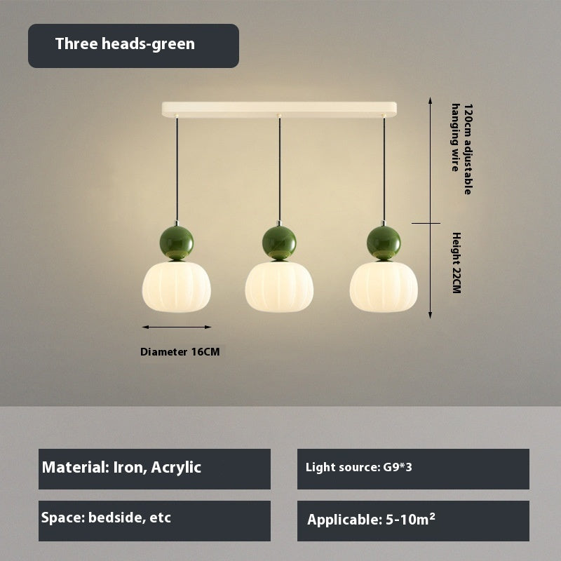Creative Pumpkin Chandelier – Nordic Style Bedroom & Dining Room Lamp