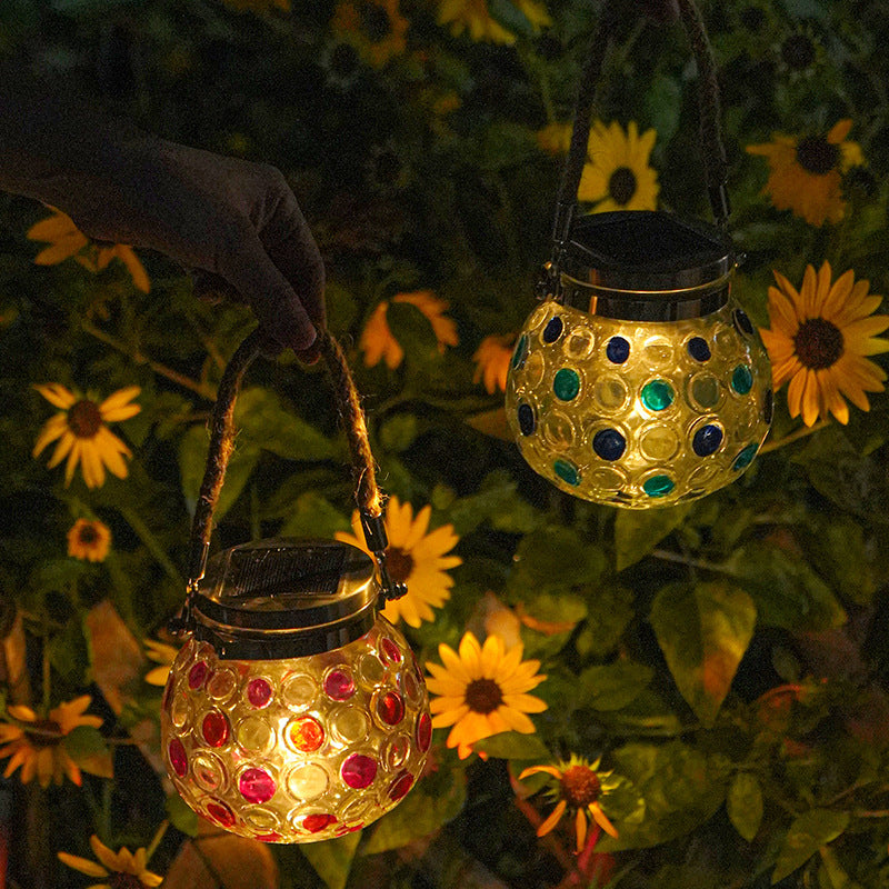 Solar Decorative Wave Point Night Light – Waterproof Outdoor Balcony Lamp