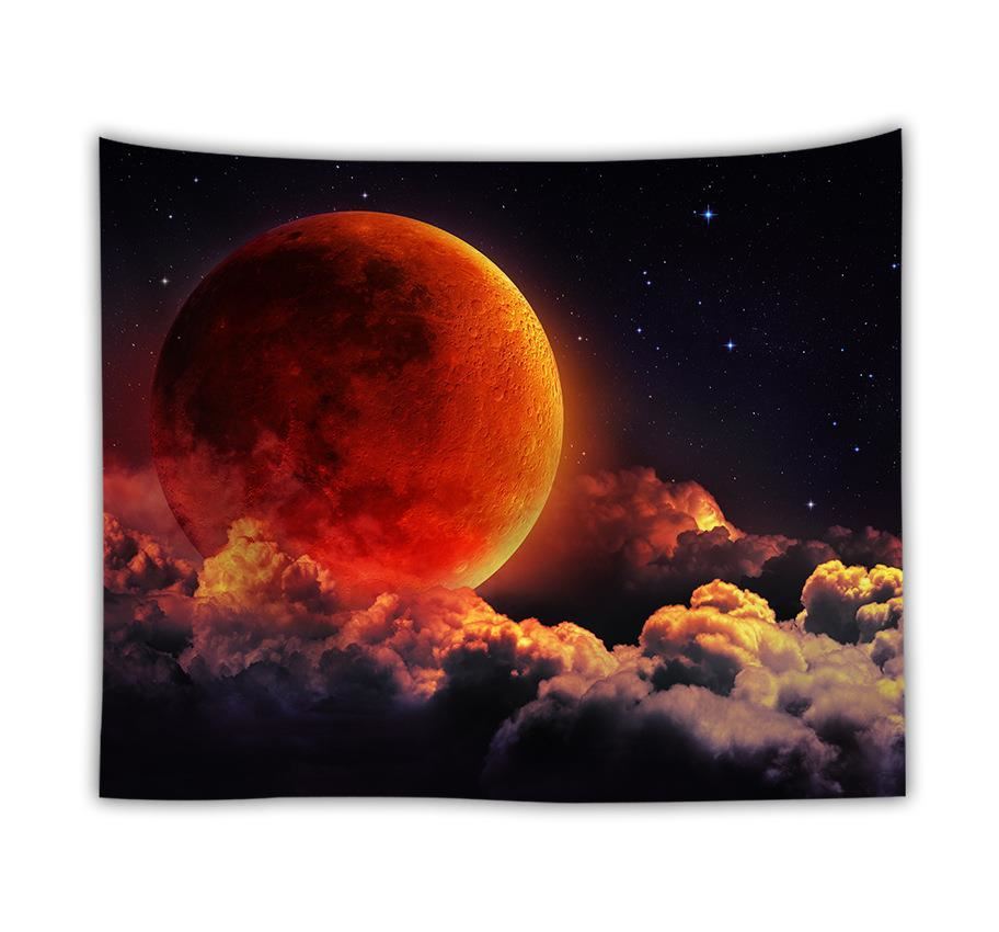 Ocean Moon Nature Wall Tapestry – Digital Print Polyester Dorm Decor