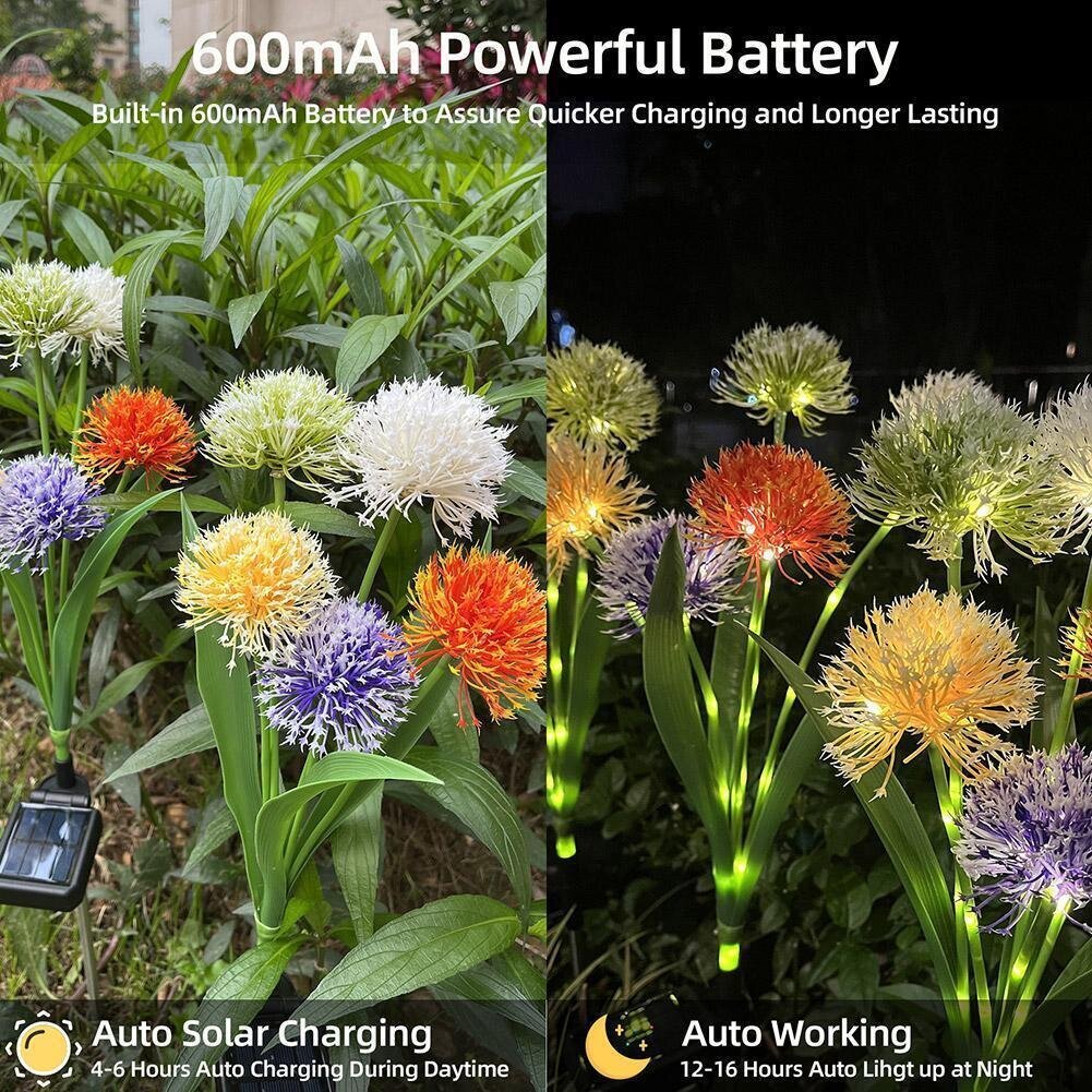 Solar Lawn Lamp – Flower-Shaped Garden Grass Decorative Light